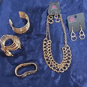 paparazzi Gold-Tone Layered Chain Bracelet Set